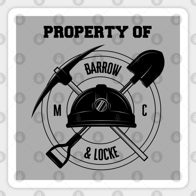 Barrow & Locke black Magnet by Old Gods of Appalachia